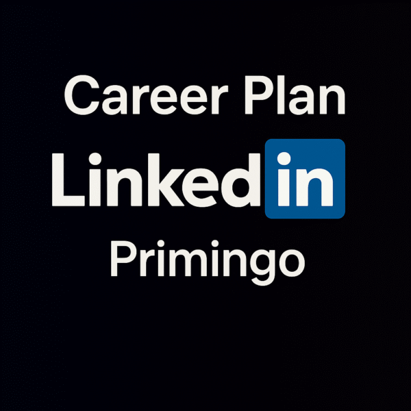 Career Plan pricing chart for 3, 6, and 12-month plans on Primingo