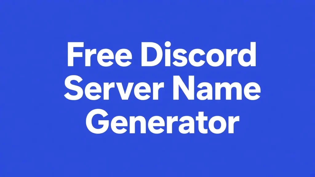Free Discord Server Name Generator