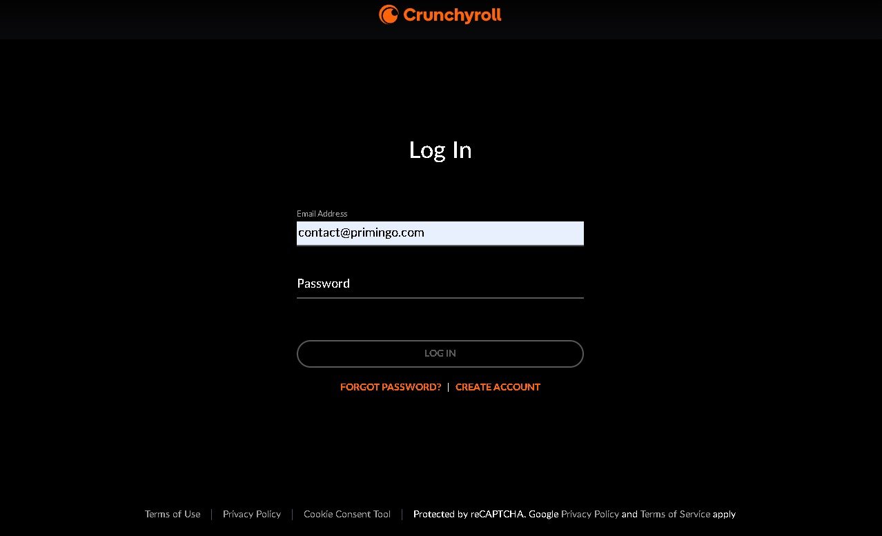 Step 1: Login screen (enter provided credentials)
