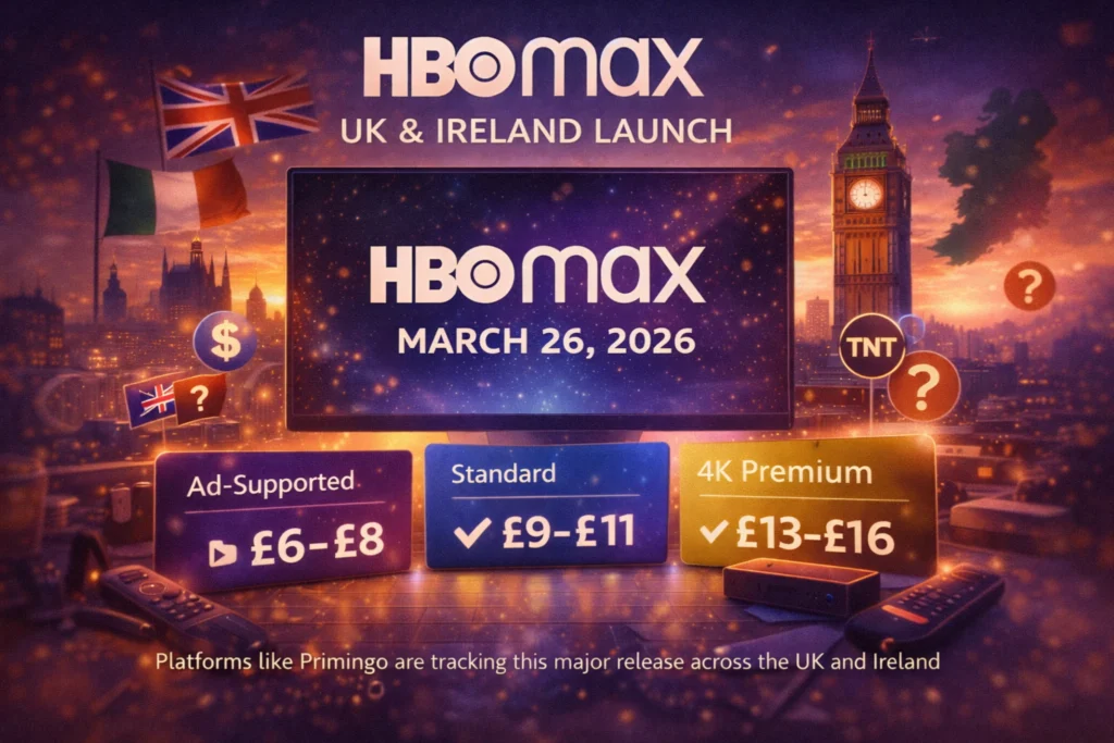 HBO Max UK launch date March 26 2026 with pricing tiers and 4K premium plan details