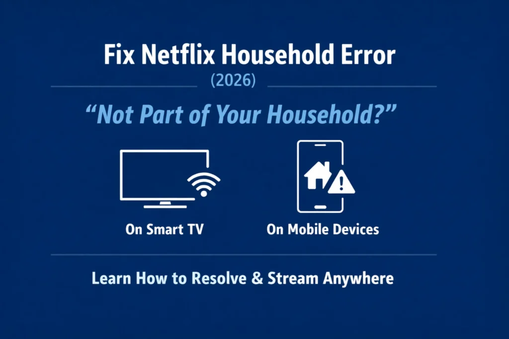 Netflix Household Error Fix (2026): How to Resolve “Not Part of Your Household” Issue on Smart TV & Mobile