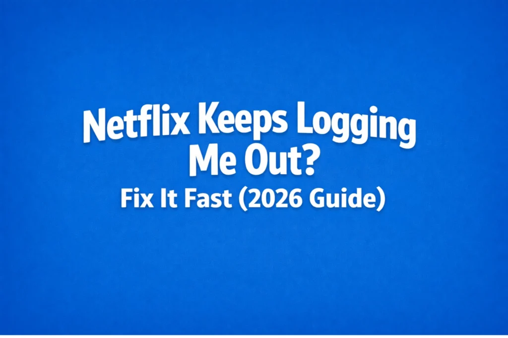 Netflix Keeps Logging Me Out? Fix It Fast (2026 Guide)