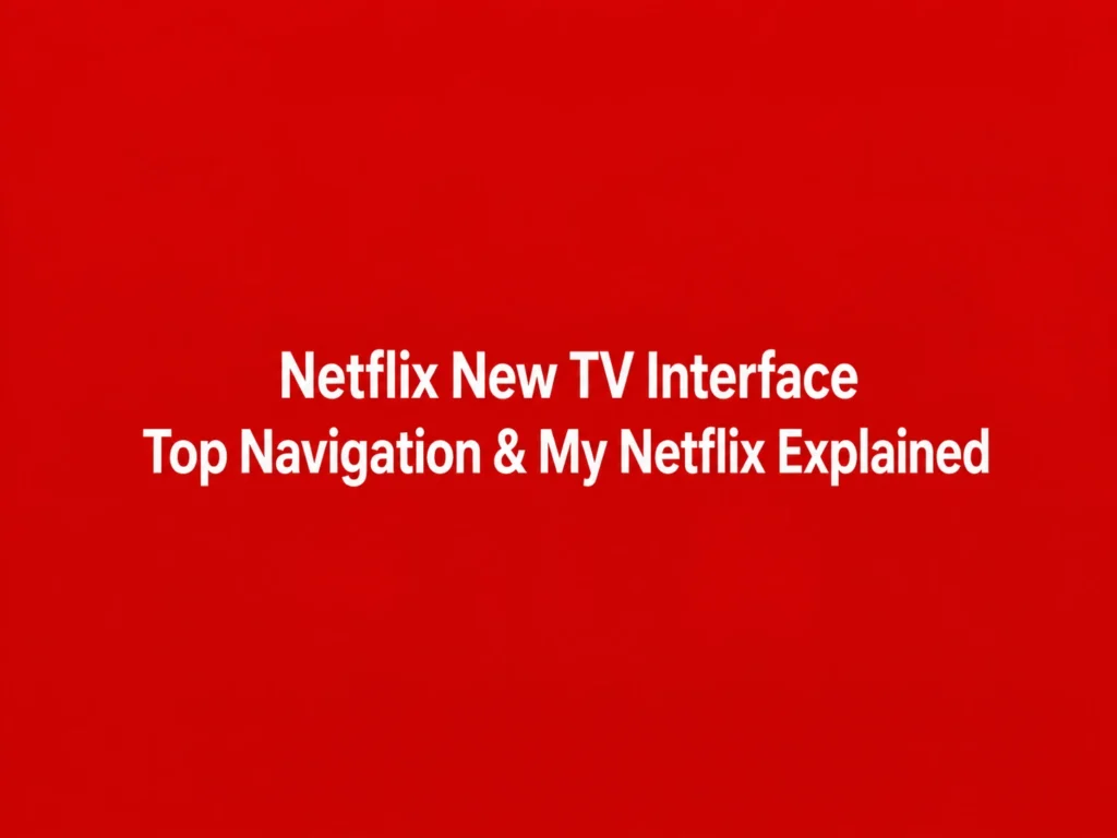 Netflix’s New TV Interface: Top Navigation and My Netflix Explained