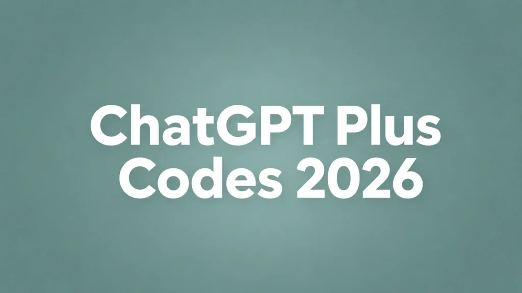 ChatGPT Plus Codes 2026 — Legit Discounts and Safe Options