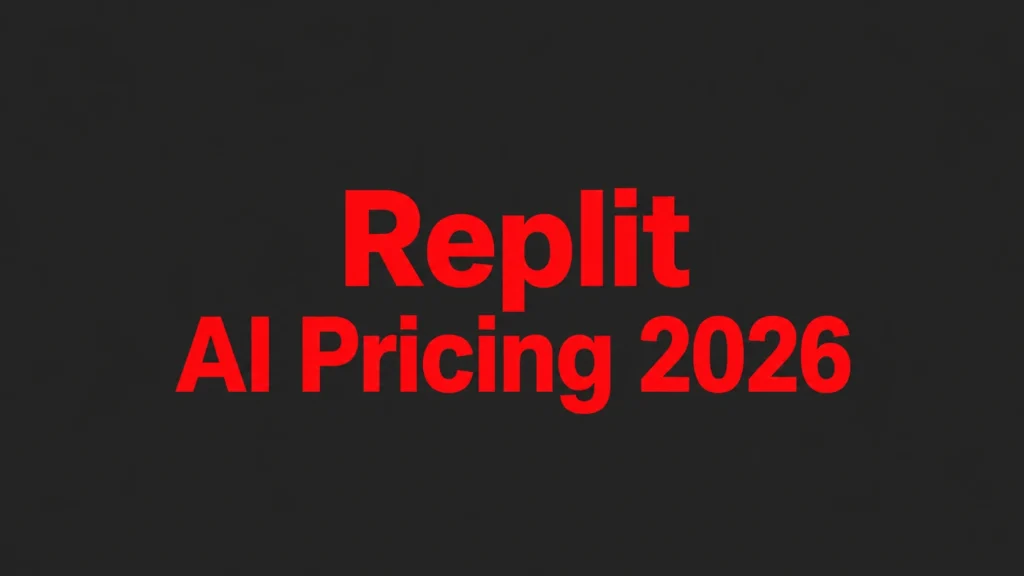 Replit AI Pricing 2026 title in bold red text on a plain dark background.