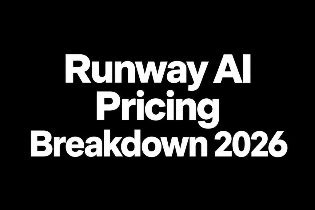Runway AI Pricing Breakdown 2026 pricing guide graphic by Primingo