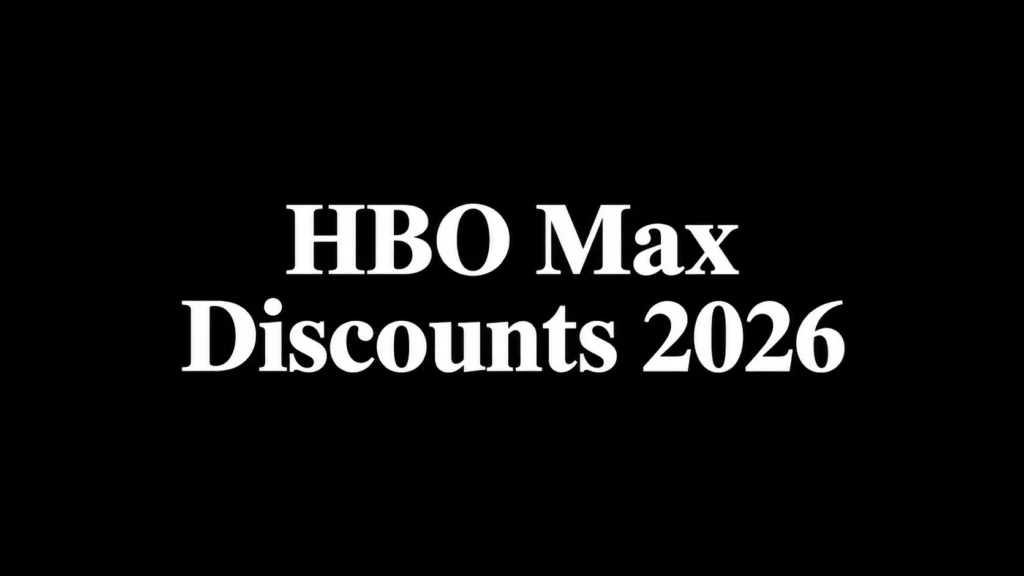 HBO Max Discounts 2026 in white text on a black background - Primingo