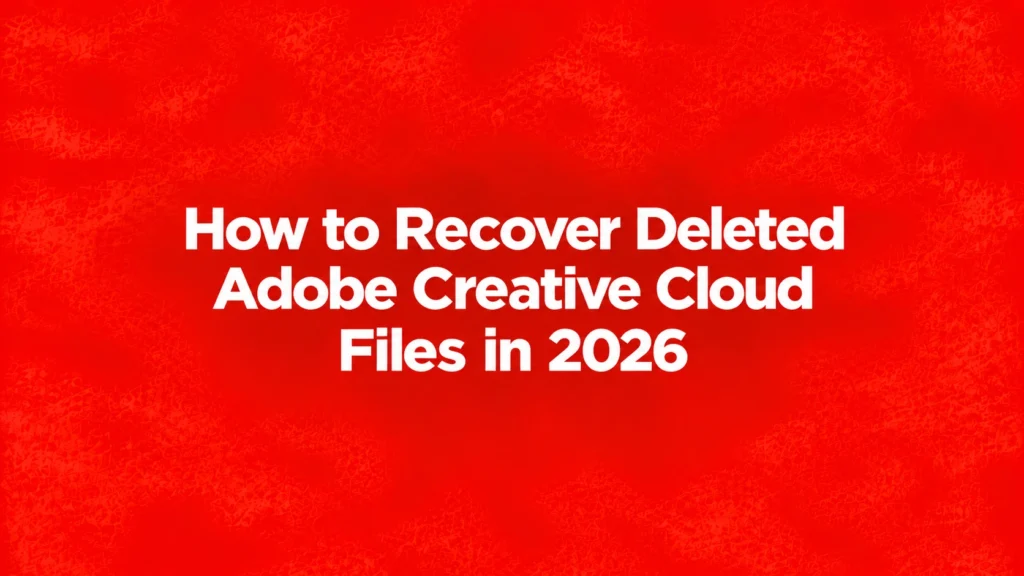 How to Recover Deleted Adobe Creative Cloud Files in 2026